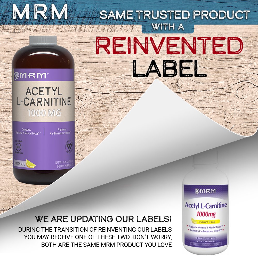 mrm acetyl l-carnitine 500mg - 60 Vegan Capsules for Energy & Focus acetyl l carnitine mrm Actyl-L-Carnitine