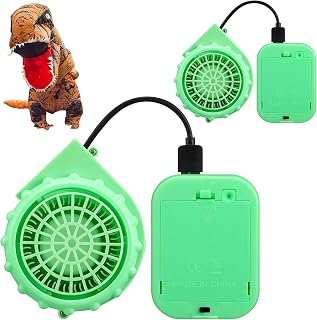 Treela 2 Sets Inflatable Costume Fan Halloween Mini Blower Fan for Dinosaur Inflatable Costume Fan Replacement Blow up Blower Fan for Doll Mascot Inflatable Game Clothing Suits (Green)
