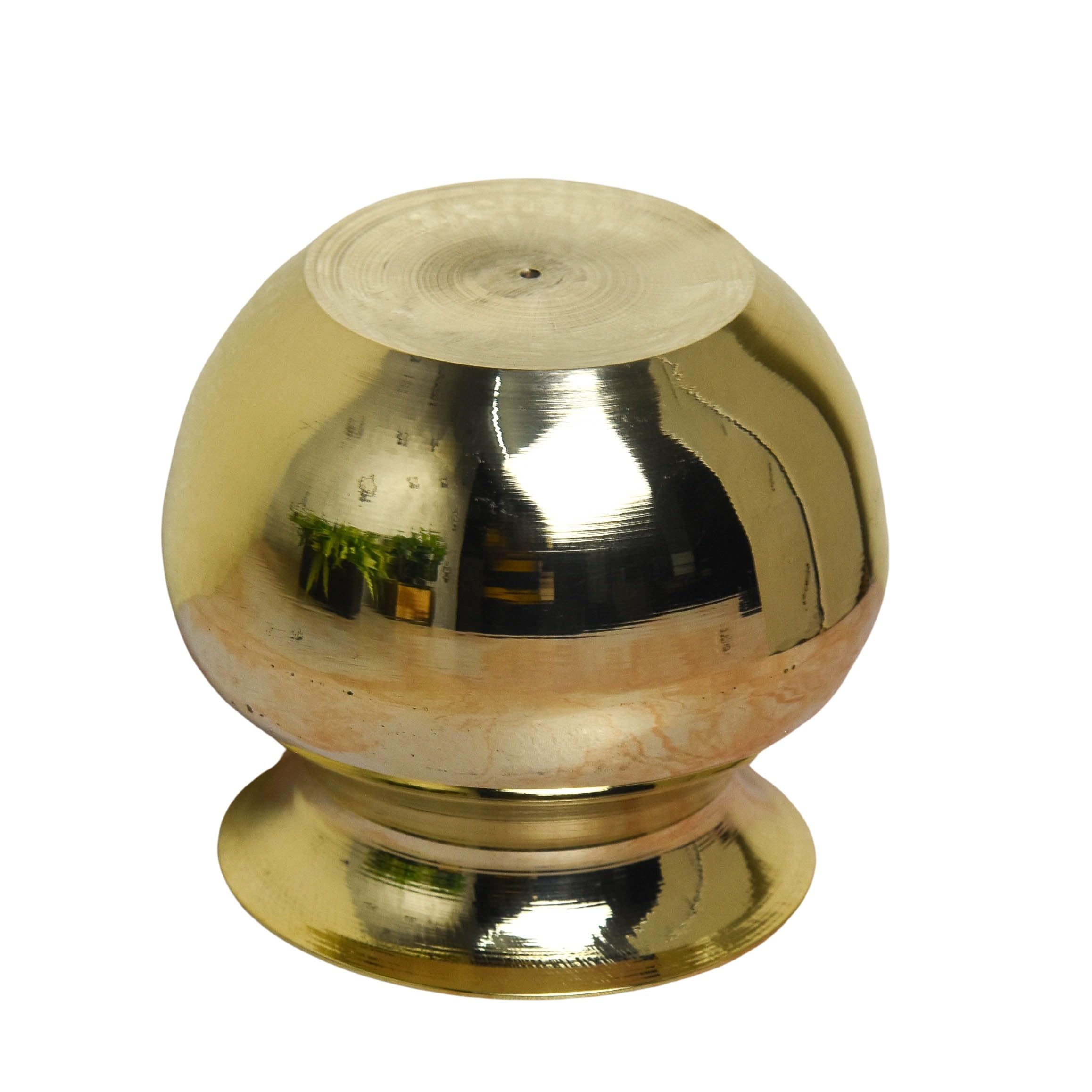 Neetu Arts | Pure Brass Lota Chambu Kalash | Traditional 3-Inch Heavy Brass Water Pot for Pooja & Rituals | 160 gm Handcrafted Pooja Vessel | 2