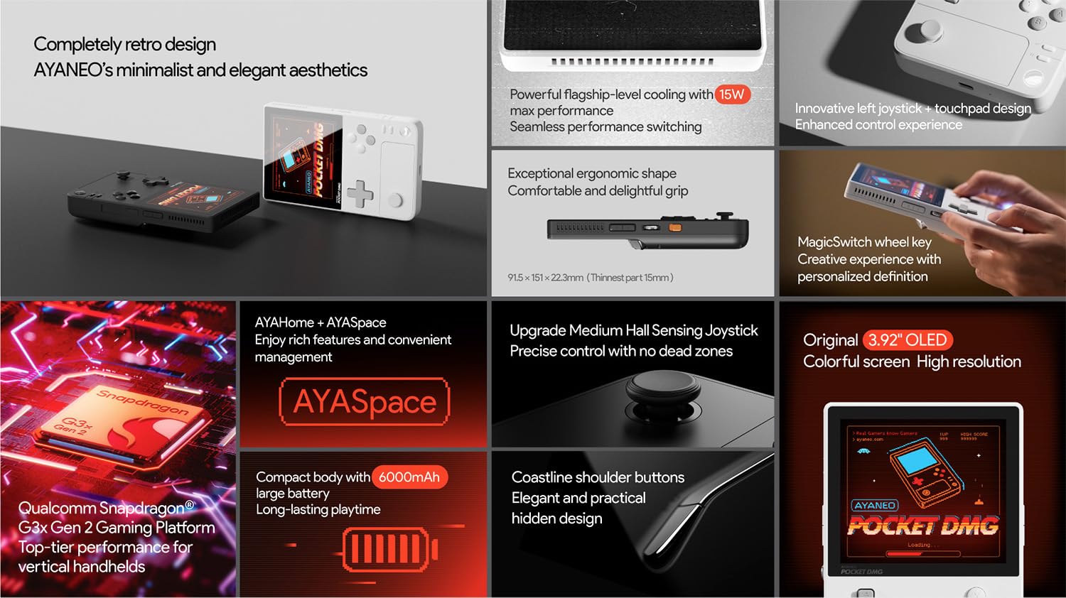 Amazon.com: AYA NEO Pocket DMG: Handheld Gaming Console with 3.92