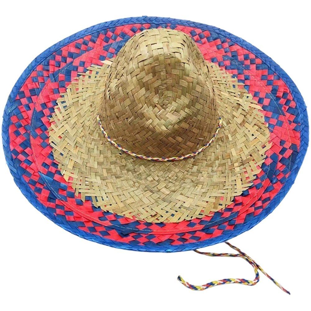 hzzsbu Mexican Sombrero Hat Beach Sun Hat Mexican Costume Accessory for Cinco De Mayo Fiesta Carnival Summer Mexican Theme Parties
