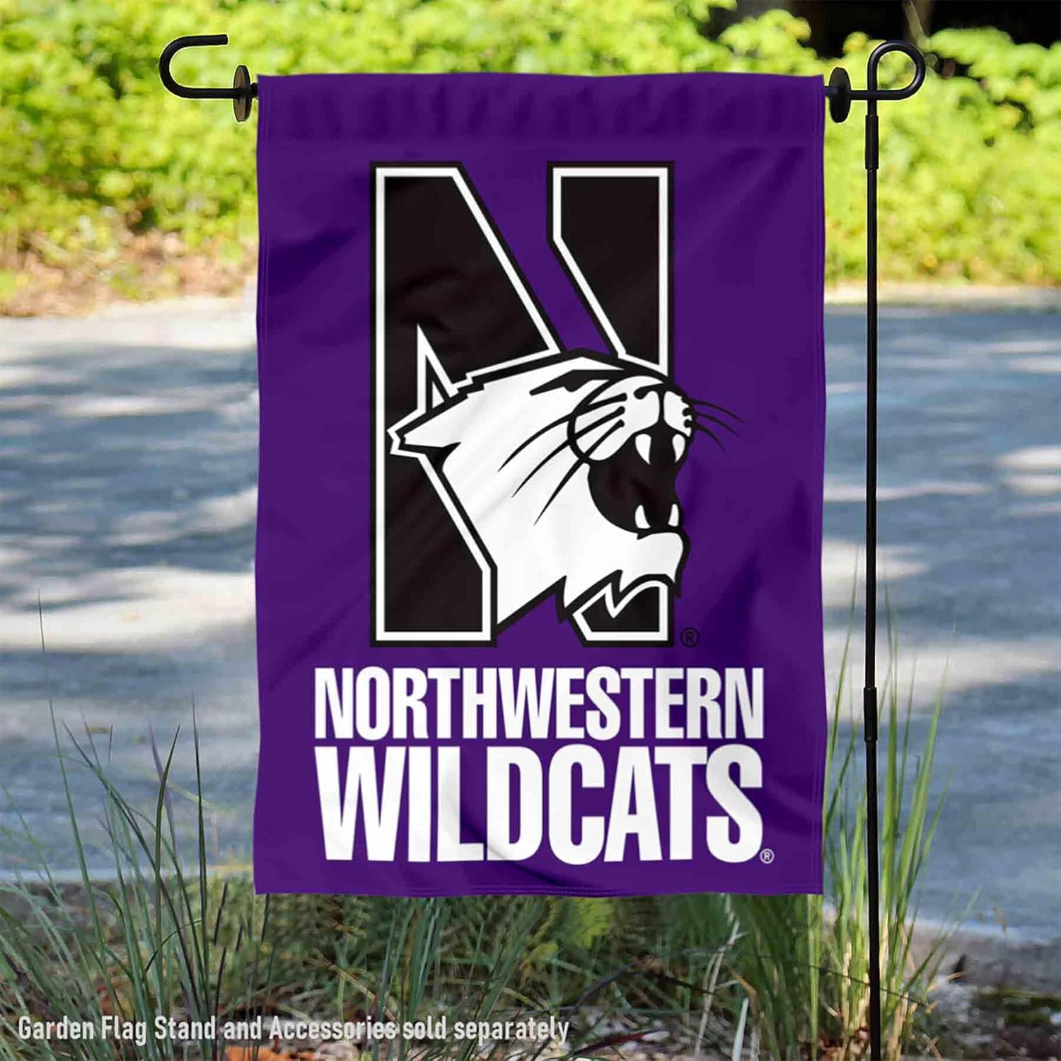 College Flags & Banners Co. Northwestern Wildcats Garden Flag Yard Banner - Image 2