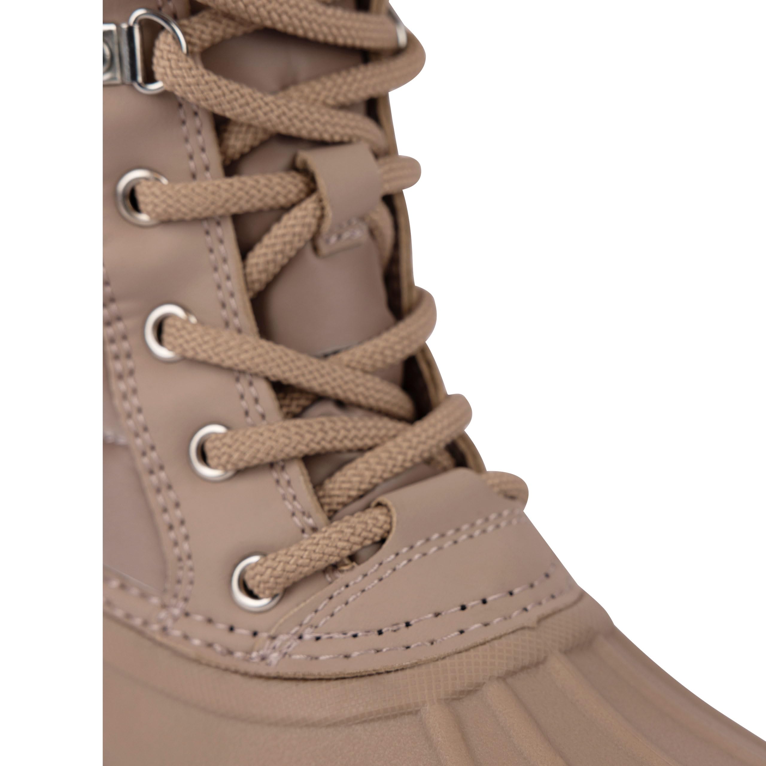 Trespass Briony Bottes de neige pour femme – Semelle extérieure imperméable, fermeture à lacets, doublure en fausse fourrure en peluche, semelle de traction, dessus textile/polyuréthane, doublure