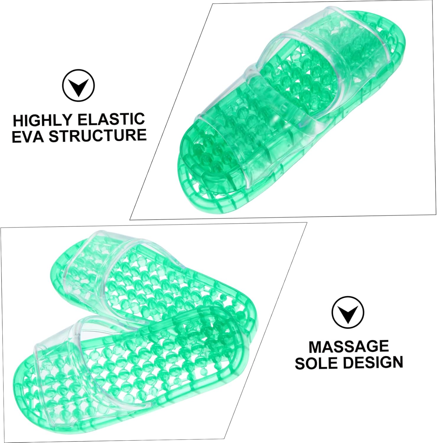 Summer Women Shower Slippers Massaging Open Toe Slippers Skid-resistant Indoor House Footwear Dripping Design