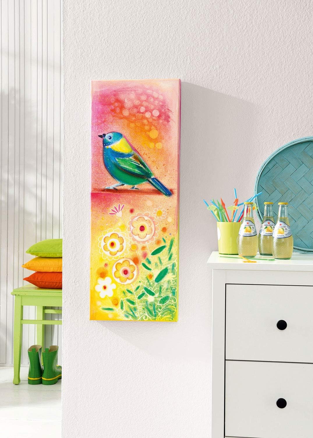 Marabu Color Lavender 500ml Cream Water Based Acrylic Paint Quick Drying Non-fading Waterproof Brush Sponge on Canvas, Paper and Wood, 500 ml