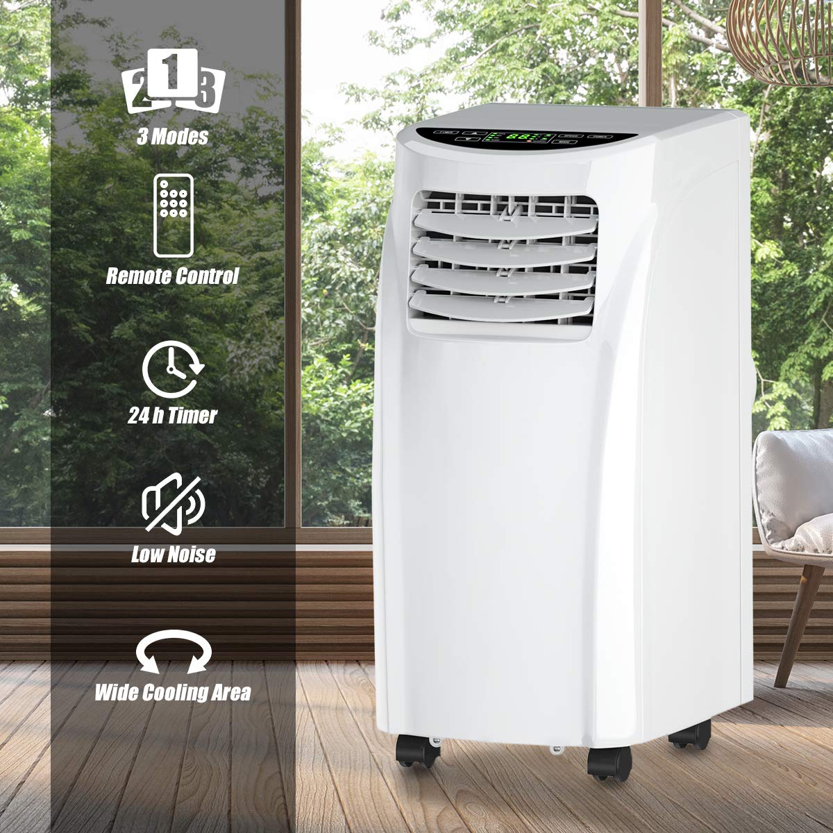 COSTWAY Portable Air Conditioner, 8000 BTU Air Conditioner Unit spaces