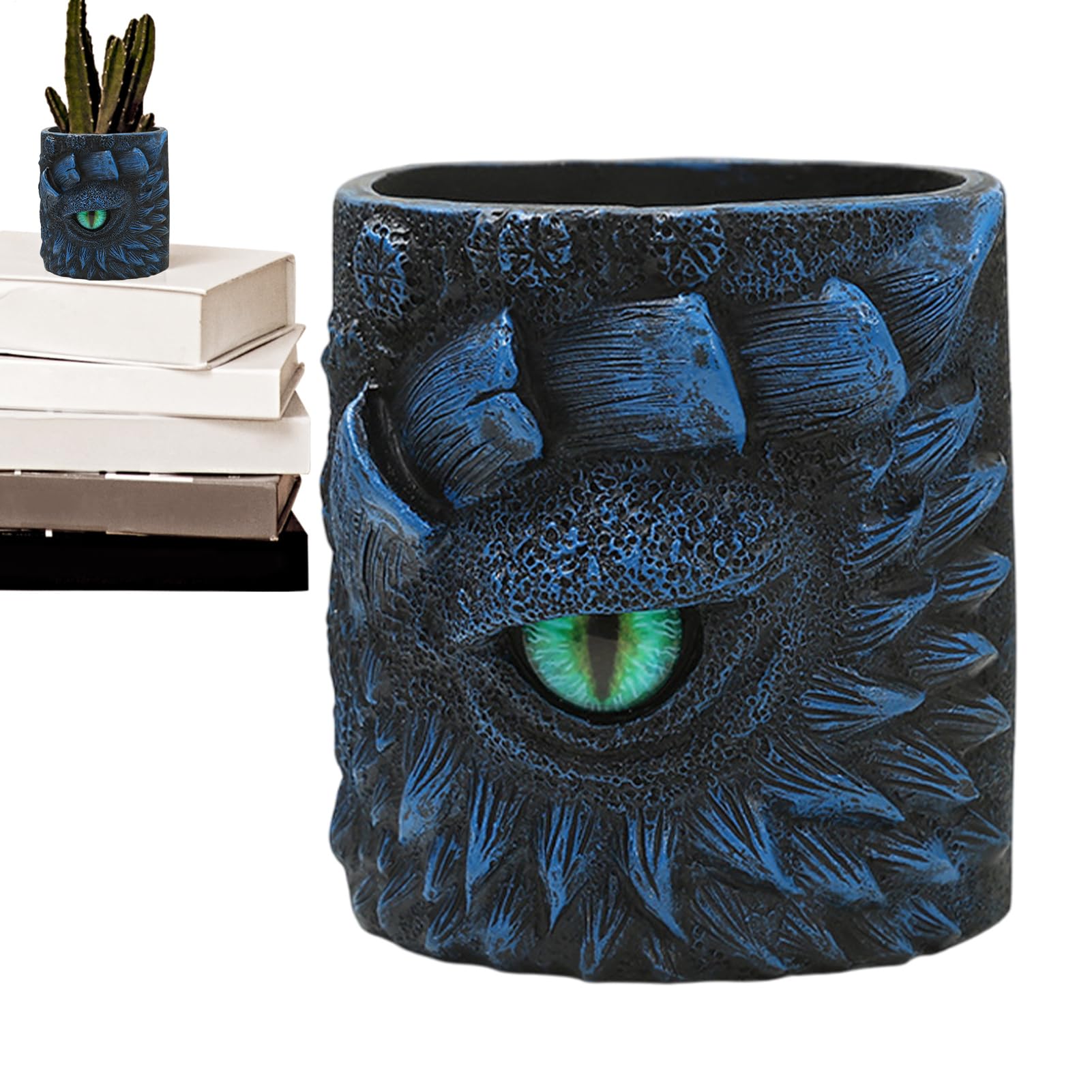 Pot de fleurs oeil de dragon en résine pour table et bureau