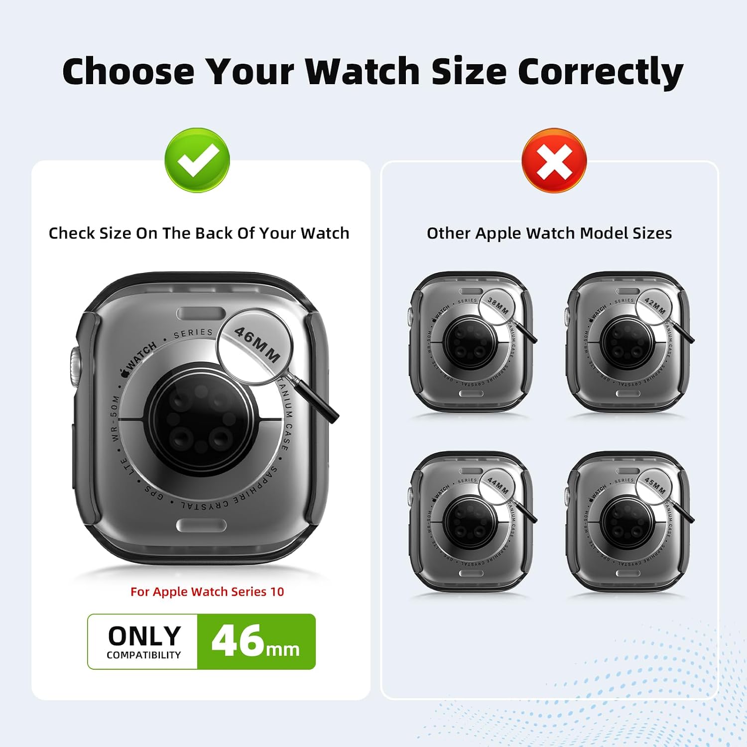 YIJDACASE 2 Pack Waterproof Case for Apple Watch Series 11/10 46mm, Built-in Tempered Glass Screen Protector, 2 in 1 Face Cover Bumper Protective for iWatch, Matte Black