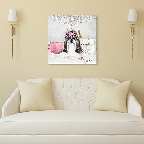 Miniatura 2 de Empire Art Direct Panel de vidrio templado con impresión flotante sin marco, arte de pared para mascotas, listo para colgar, 20 x 20 pulgadas,