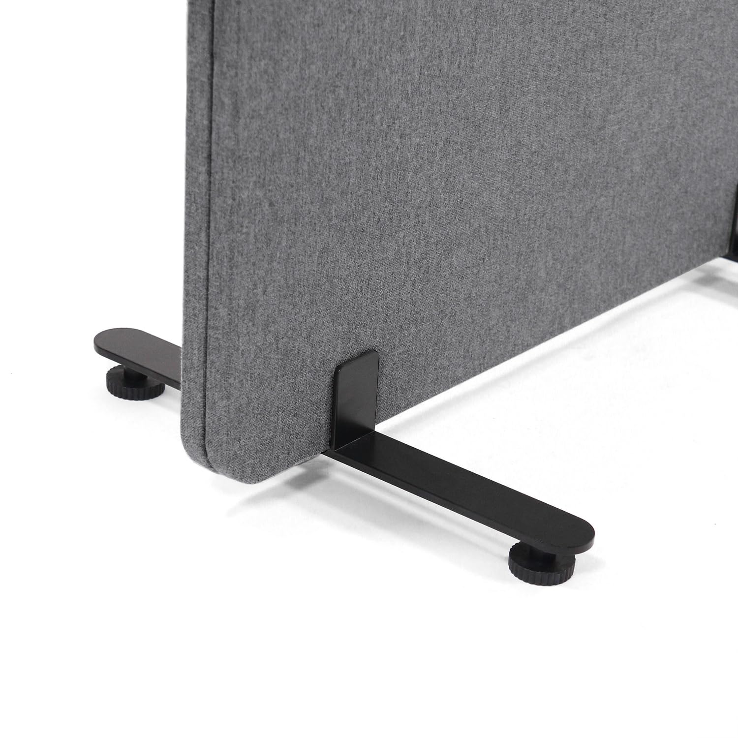 hjh OFFICE Mobile Akustik Trennwand 2er Set 177 x 60 cm FLEXMIUT Stoff Dunkelgrau Raumteiler mit Rollen & Gleiter 891006