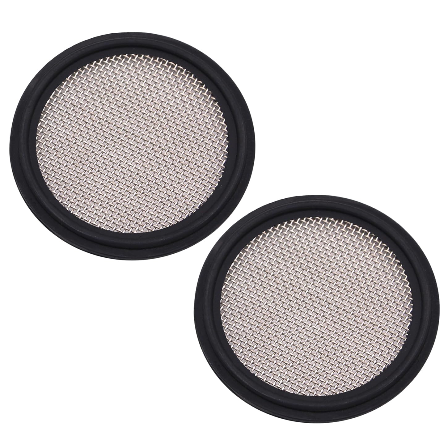 DERNORD 1.5" FKM Sanitary Gasket w/Stainless Screen - Tri Clamp Clover (Pack of 2) (20 Mesh)