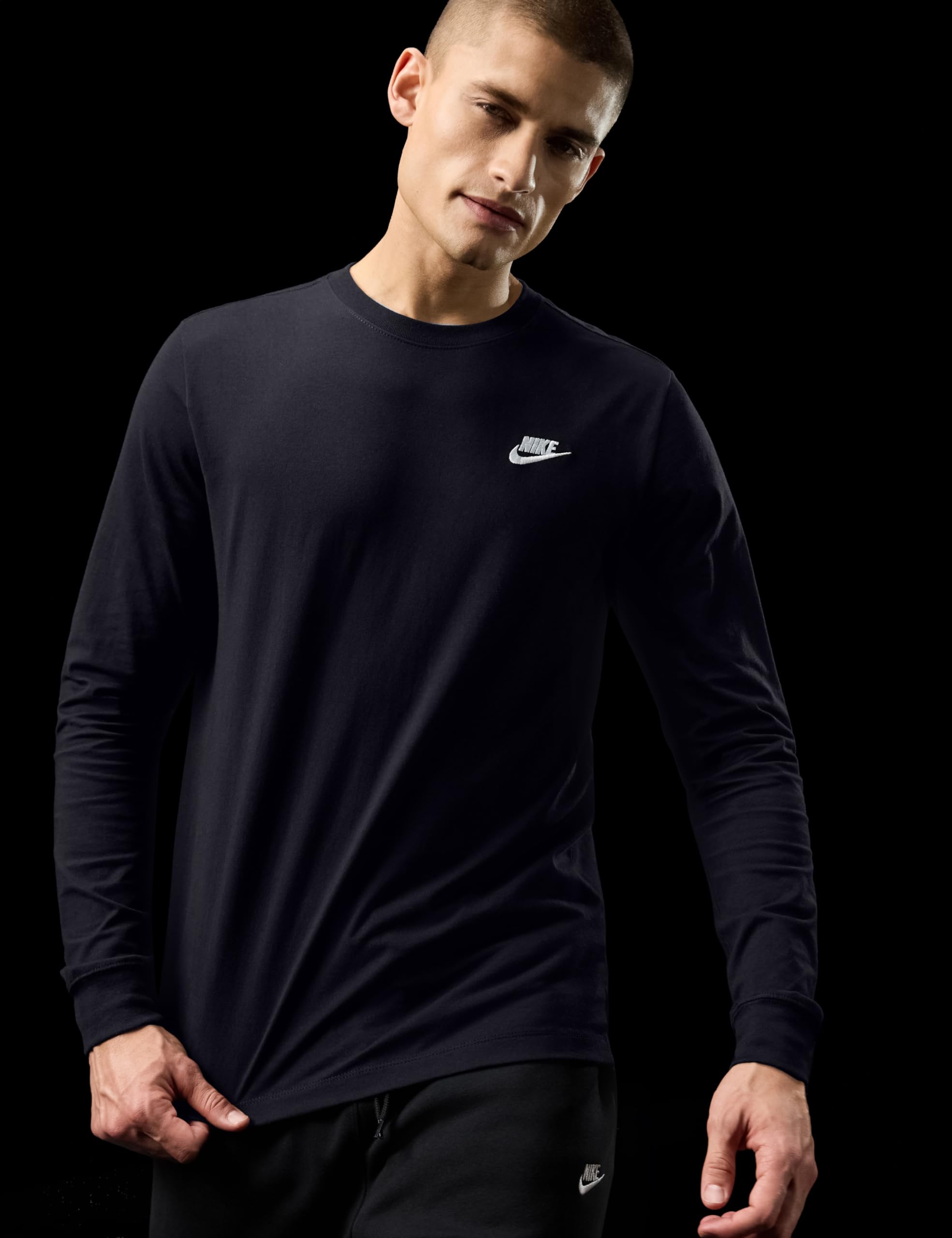 NIKE Koszulka z długim rękawem Mężczyźni M Nsw Club Tee - Ls- Ar5193