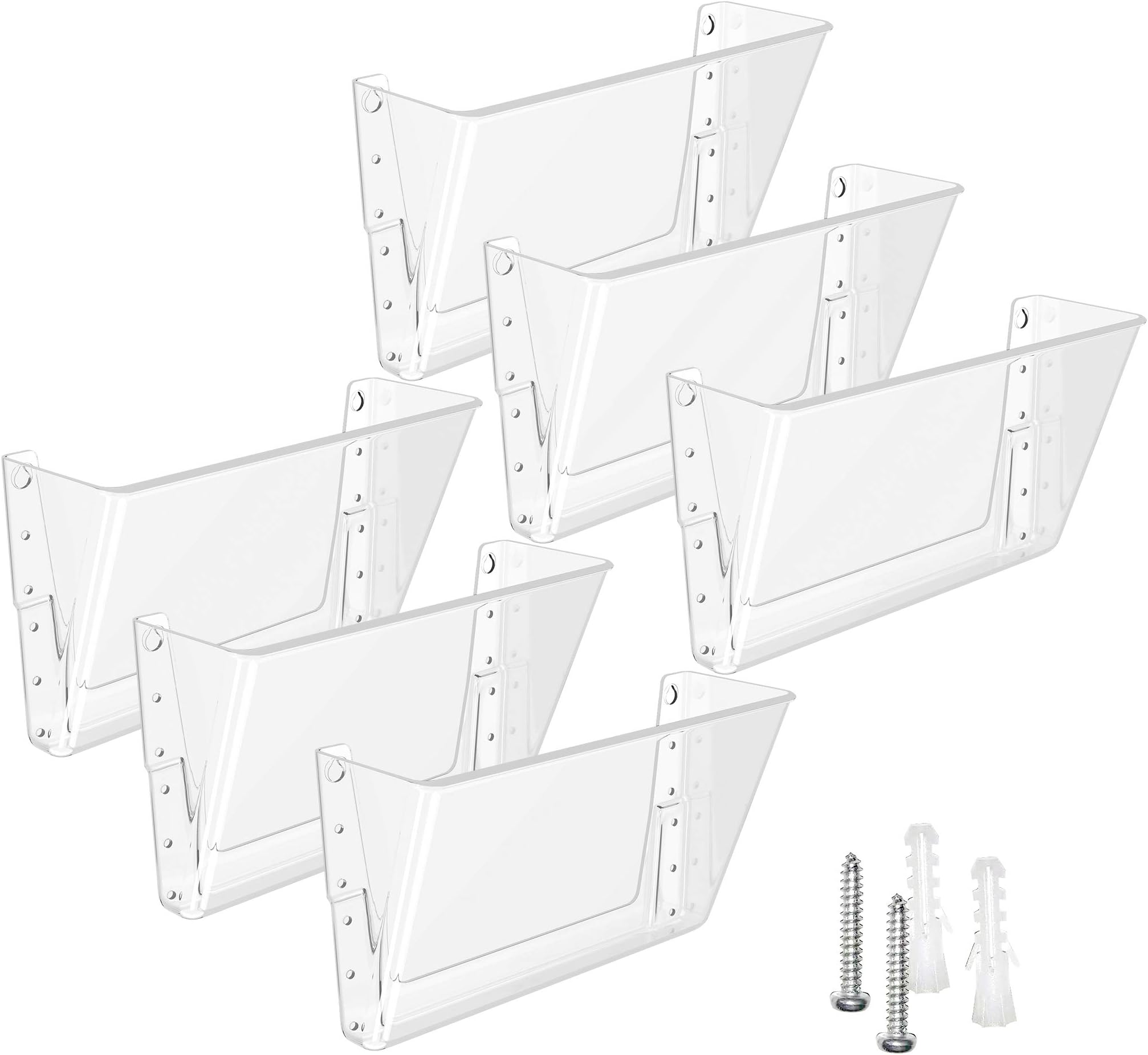 Jetec Clear Single Pocket Wall File Holder Set Expandable