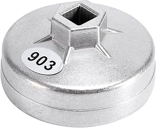 Oil Filter Wrench, 903 Cap 74mm 14 Flutes Oil Filter Wrench 1/2" Square Drive Oil Filter Removel Tools Filter Socket Wrench Spanner Hand Tool for Bora, Golf, Jetta, FIAT, Santana, Passat, Siena