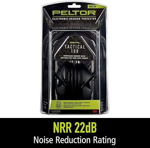 Miniatura 3 de Tactical 100 Protector auditivo electrónico (negro) y Walker's Razor Slim Electronic Muff (negro)