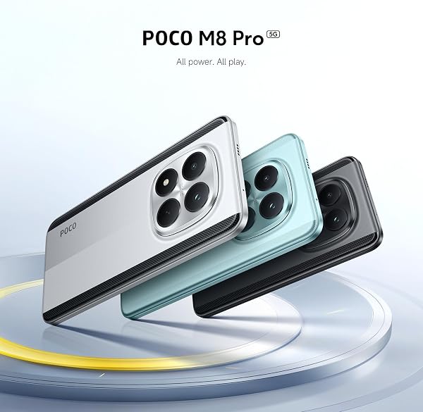 XIAOMI POCO M8 Pro 5G, Smartphone 12+512GB, Display AMOLED CrystalRes 6,83" 1.5K, Snapdragon® 7s Gen 4, Fotocamera 50MP Light Fusion 800 con OIS, IP68, Nero, Garanzia 2 anni, Caricatore non incluso - 5