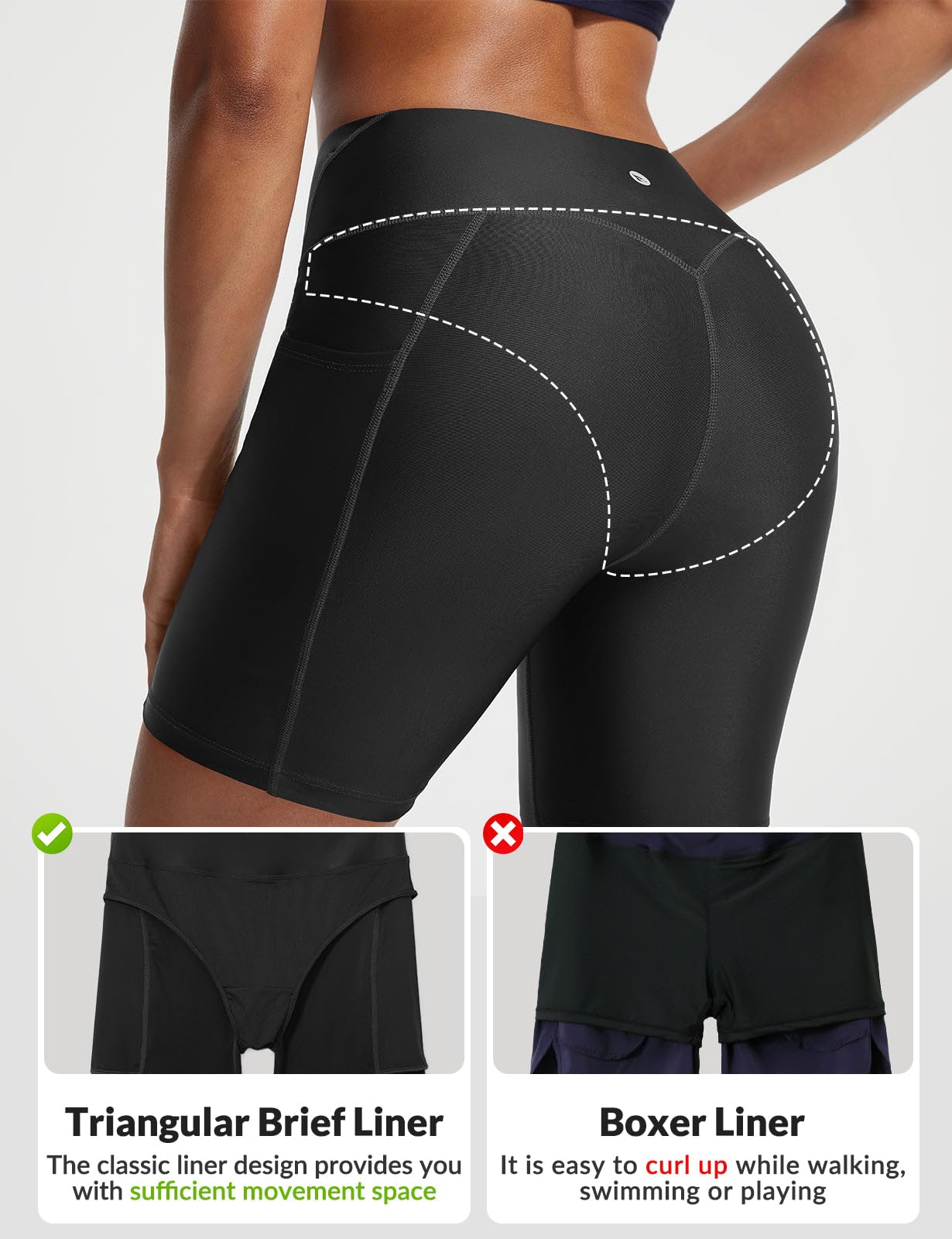 baleaf Bañador para mujer, cintura alta, control de abdomen, UPF50+