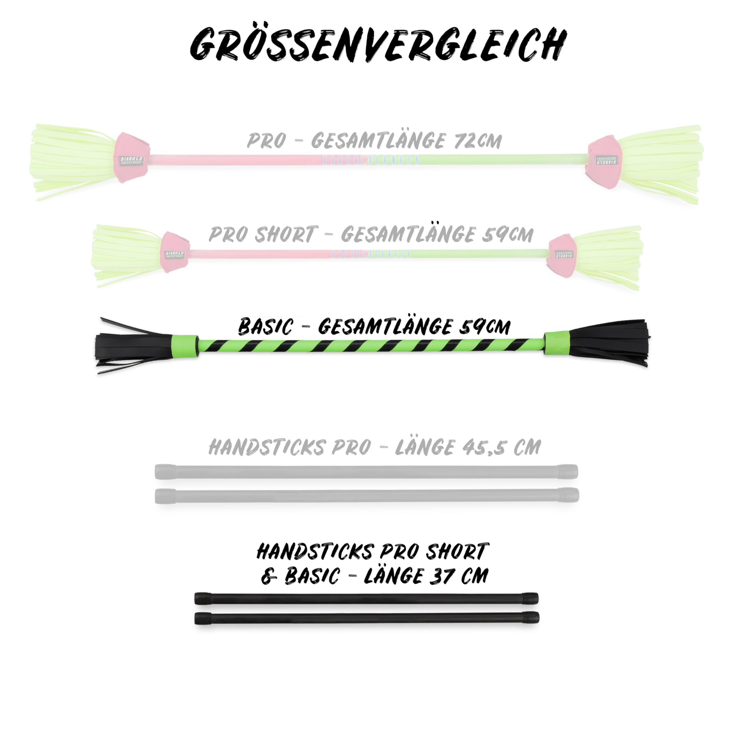 Diabolo Freizeitsport Flowerstick Basic (Vert) Jonglerie Baguettes Débutants