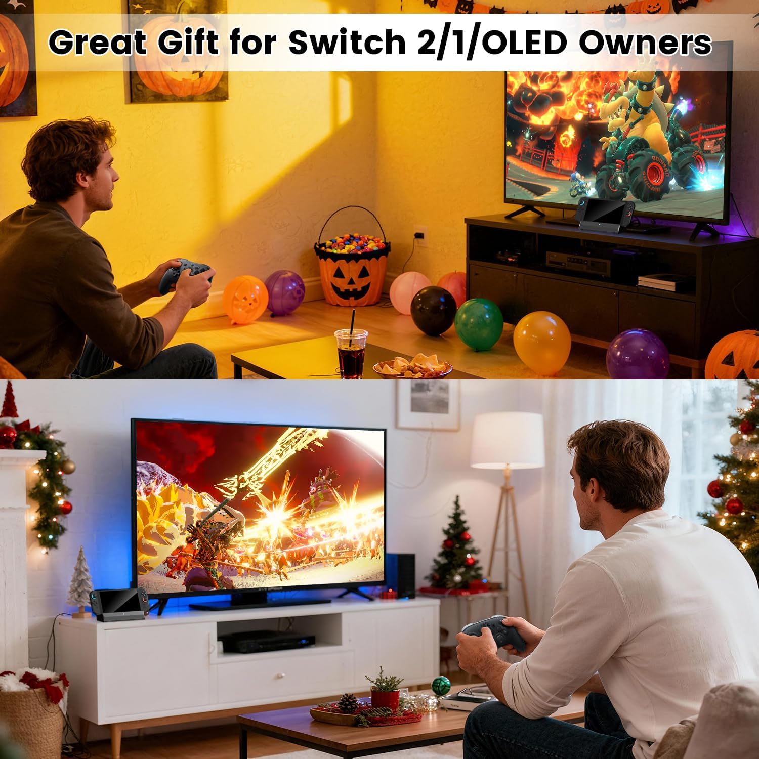 for Nintendo Switch 2 Dock Station, TV Docking Station with 4K@120Hz HDMI Output/Type C Port/3 USB Port/100W Fast Charging for Nintendo Switch 2/1/OLED Support Latest System (v21.0.1) - Image 8