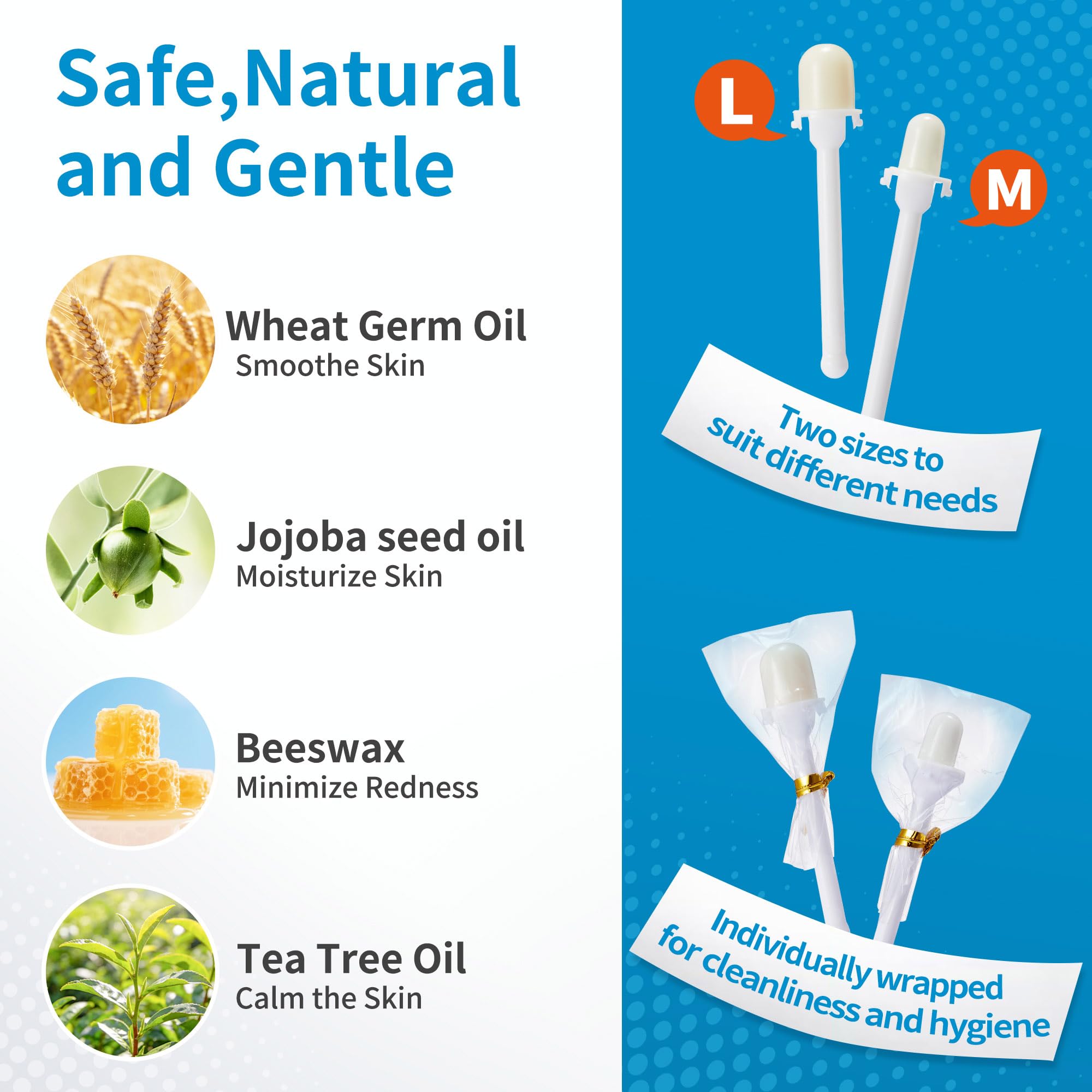 Beauty7 Nose and Ear Wax Kit, 26 Bastoncini di Cera Preconfezionati Pronti all'uso, Scaldacera USB Portatile, Kit per Depilazione di Viso, Orecchie e Naso, Facile da Usare, Sicuro e Naturale