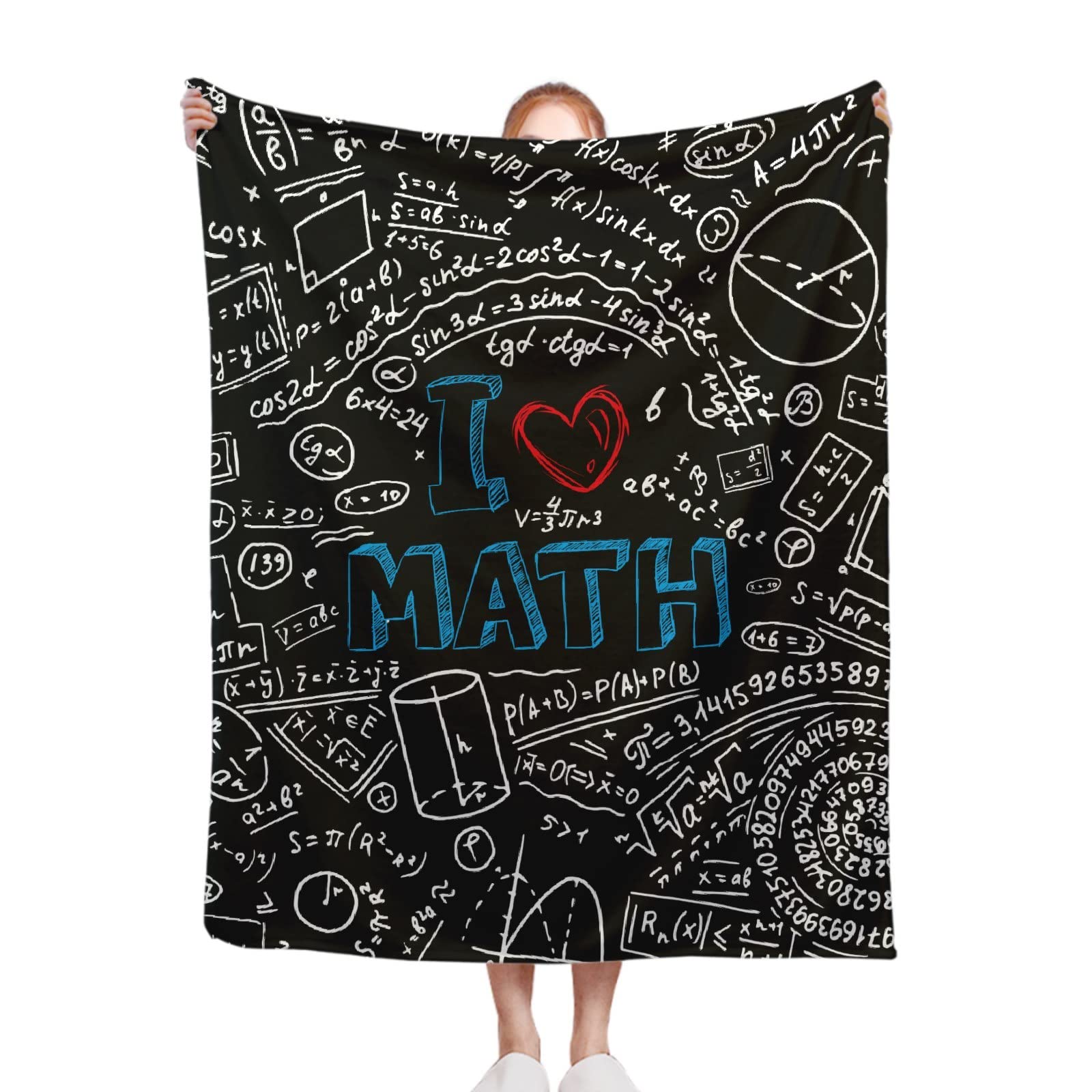 Love You So Math Blanket Flannel Throw Lightweight Super Soft Cozy Luxury Family Bed Blanket Birthday Gift Microfiber 50
