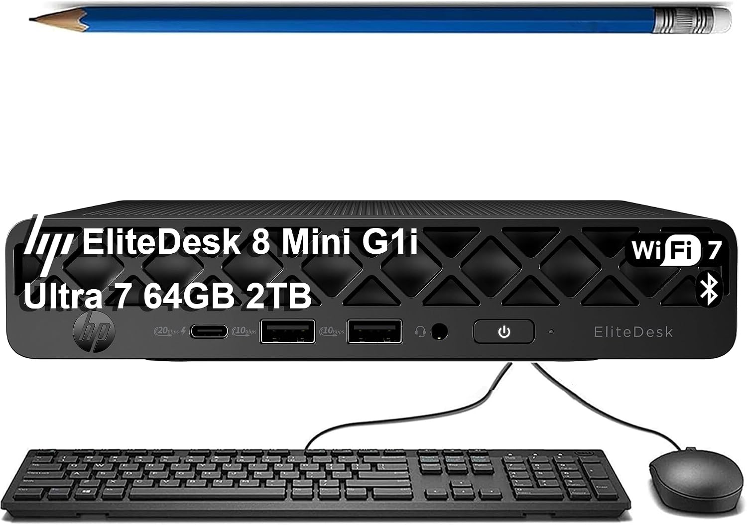 HP EliteDesk 8 Mini G1i Business Desktop Computer - Intel 20-Core Ultra 7 265T VPro - 64GB DDR5-2TB SSD - MFF - DisplayPort - Thunderbolt 4 - Wi-Fi 7 - HDMI - Max to 4 Displays - AI PC - Win 11 Pro