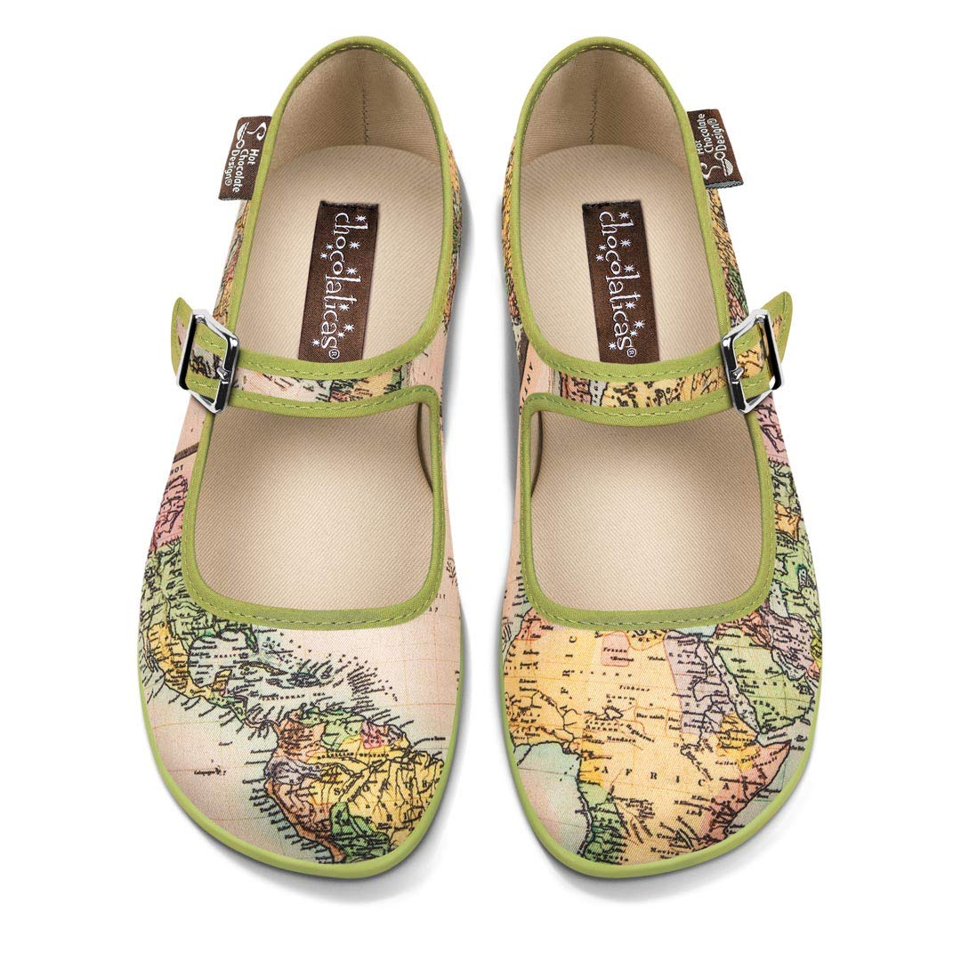 Hot Chocolate Design Chocolaticas Funky Canvas Women's Mary Jane Flat Shoes — view 105