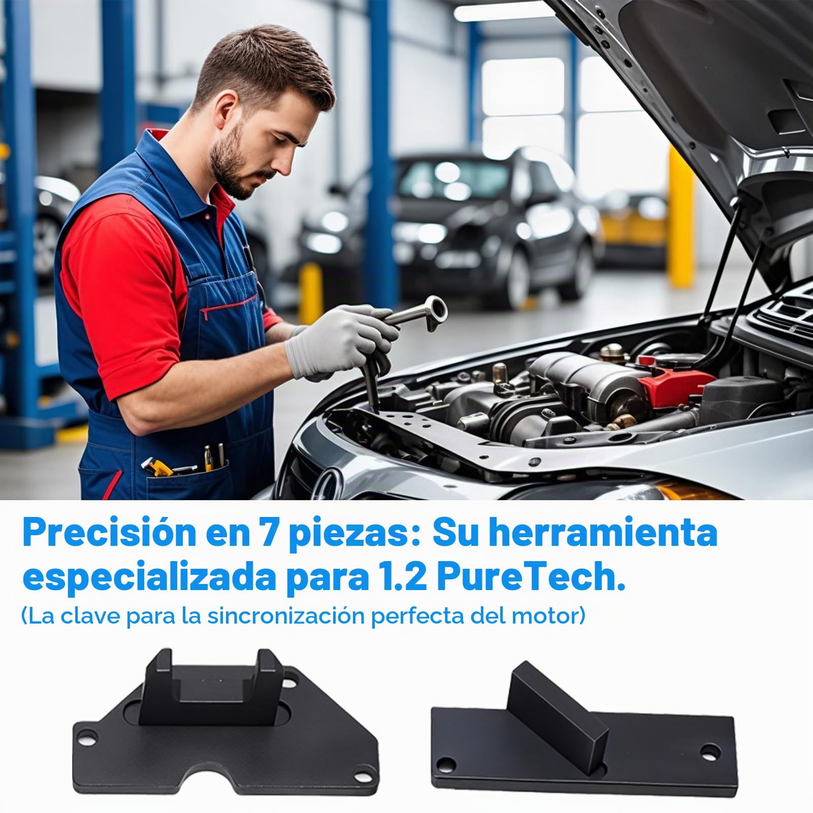 Kit Calado Distribucion Motor 1.2 Puretech, Herramientas De Sincronización | Bloqueo Cigueñal Nockenwelle Para Citroën/Peugeot/Opel 1.2 VTi VVT GDI, 109-2C, 109-2D, 0109-2B, G-0109-2E