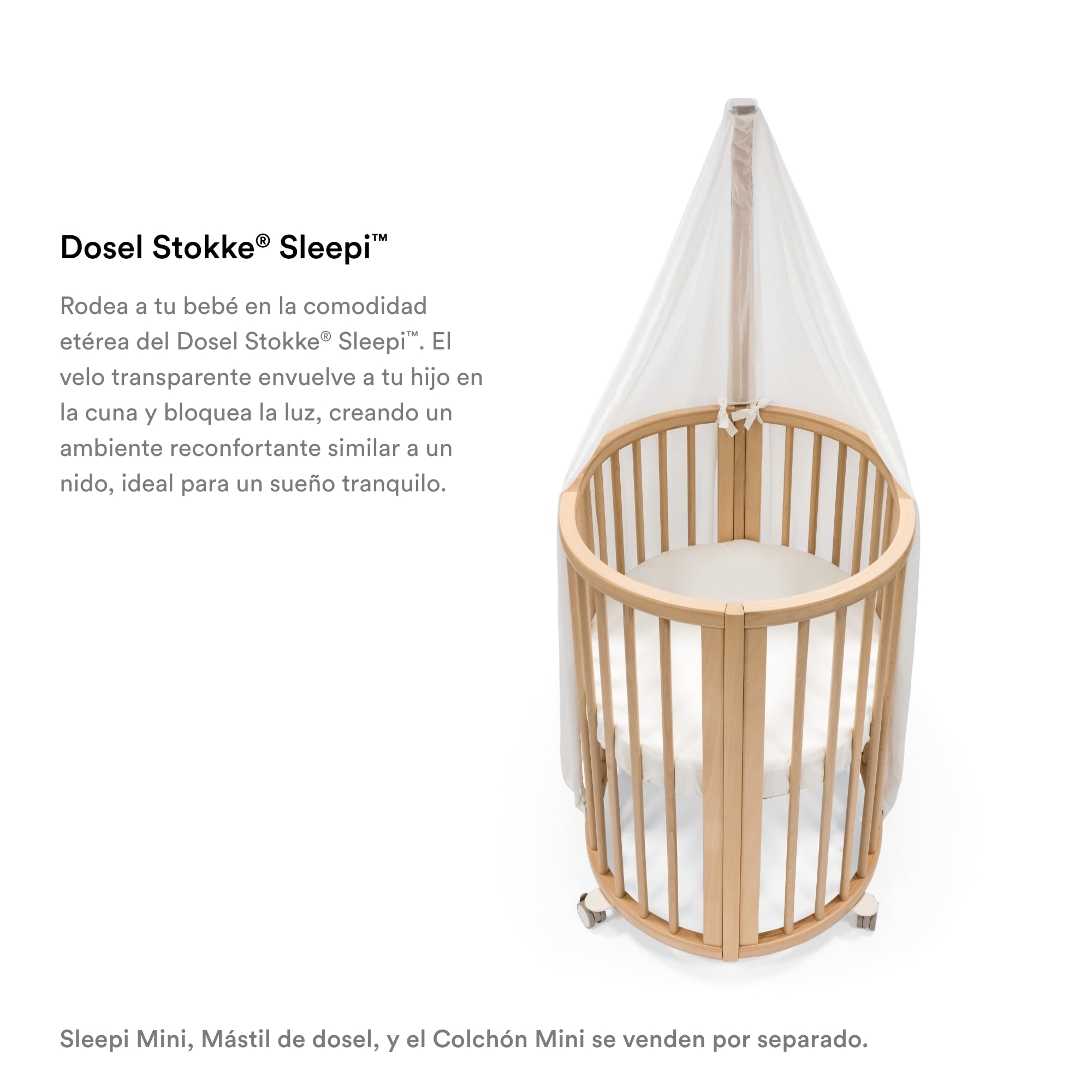 Stokke Dosel Sleepi V3, Blanco - CREA un Ambiente Acogedor y Tranquilo para el bebé - Fácil de Montar - Tela Ligera - Compatible con la Sleepi Mini y la Cama Sleepi