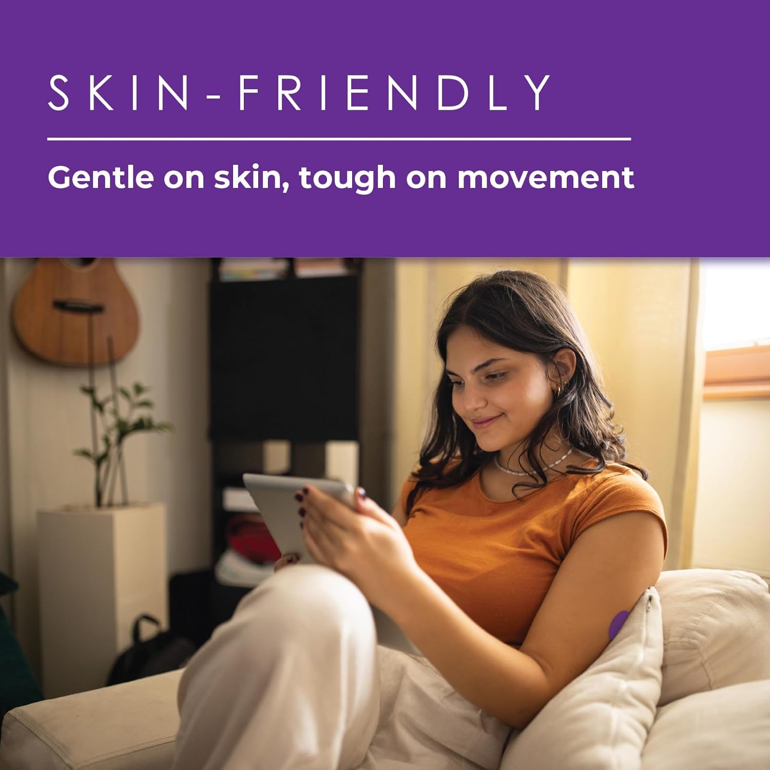 CGM Overpatch | Guardian 4 | Purple Full Coverage Design| 25-Count | Waterproof Adhesive | Anti-Fray | Easy Application & Removal | Made in USA | Sensor Protection