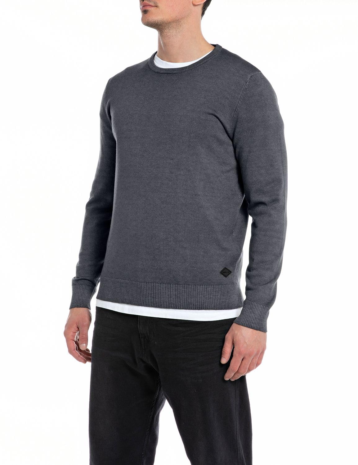 Replay Herren Pullover aus Wollmix, Iron 293 (Grau), XL