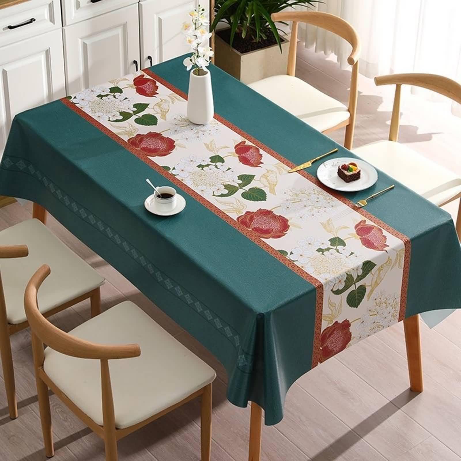 Nappe mariage champêtre à fleurs pour décoration de table de jardin festive