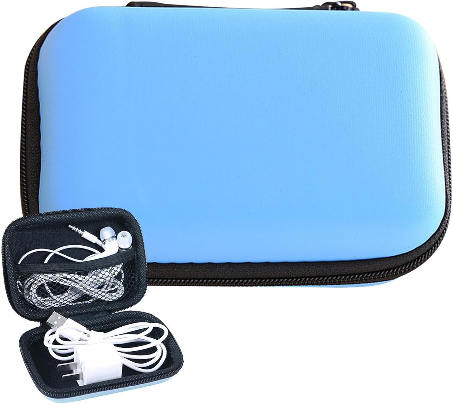 3 x Storage Bag for USB Cable Slots – Zippered Travel Accessories for Holidays, Business Travel, School