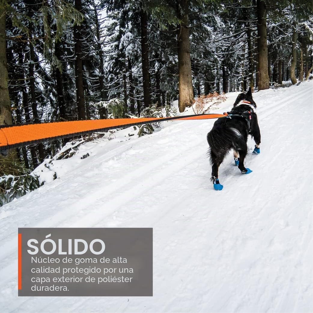 Nonstop Dogwear - Correa elástica 2.8, Negro/Naranja, 2.8 m