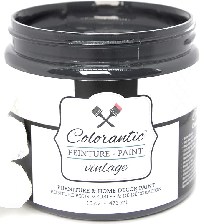 Colorantic Dark Black Chalk Based Paint for Furniture