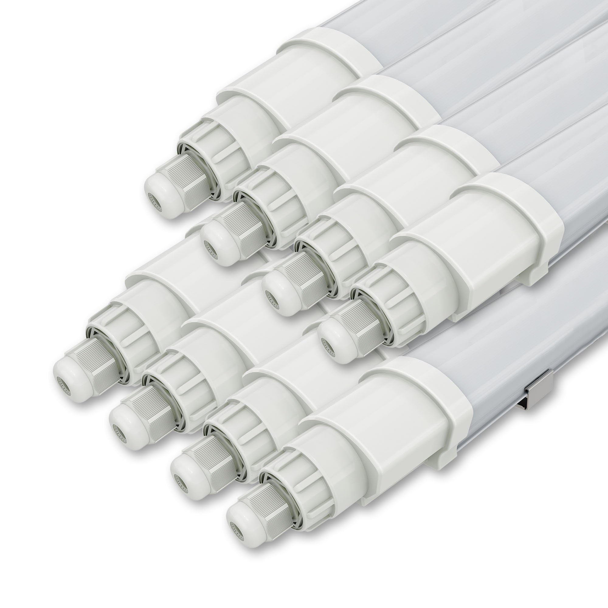 Ledvion 8er Set Feuchtraumleuchte LED 150cm 40W 120lm/W 6500K IP65 | Koppelbar fuer Garage Werkstatt Keller und trockene Innenraeume mit einfacher Montage