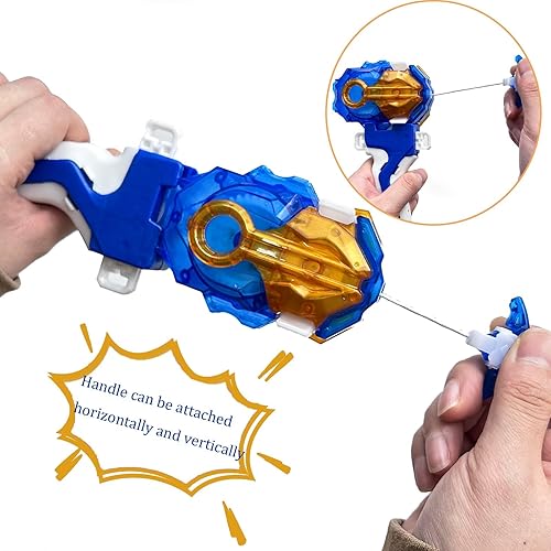 Miniatura 5 de Jokvaex Bey Battling Top Burst Gyro Toy Set, con lanzadores de giroscopio y juego de batalla de combate de mango, regalo para niños y niños,