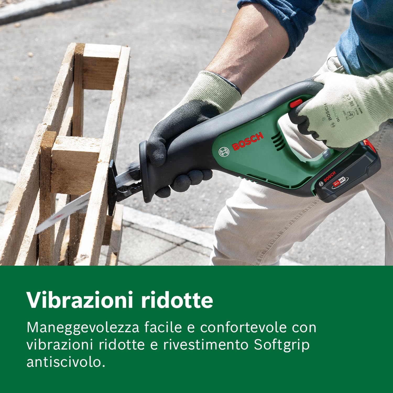Bosch Home And Garden 06033B2402 Sega Universale Advancedrecip 18, Senza Batteria, Sistema Da 18 Volt, Confezione In Cartone, 18 V, Green