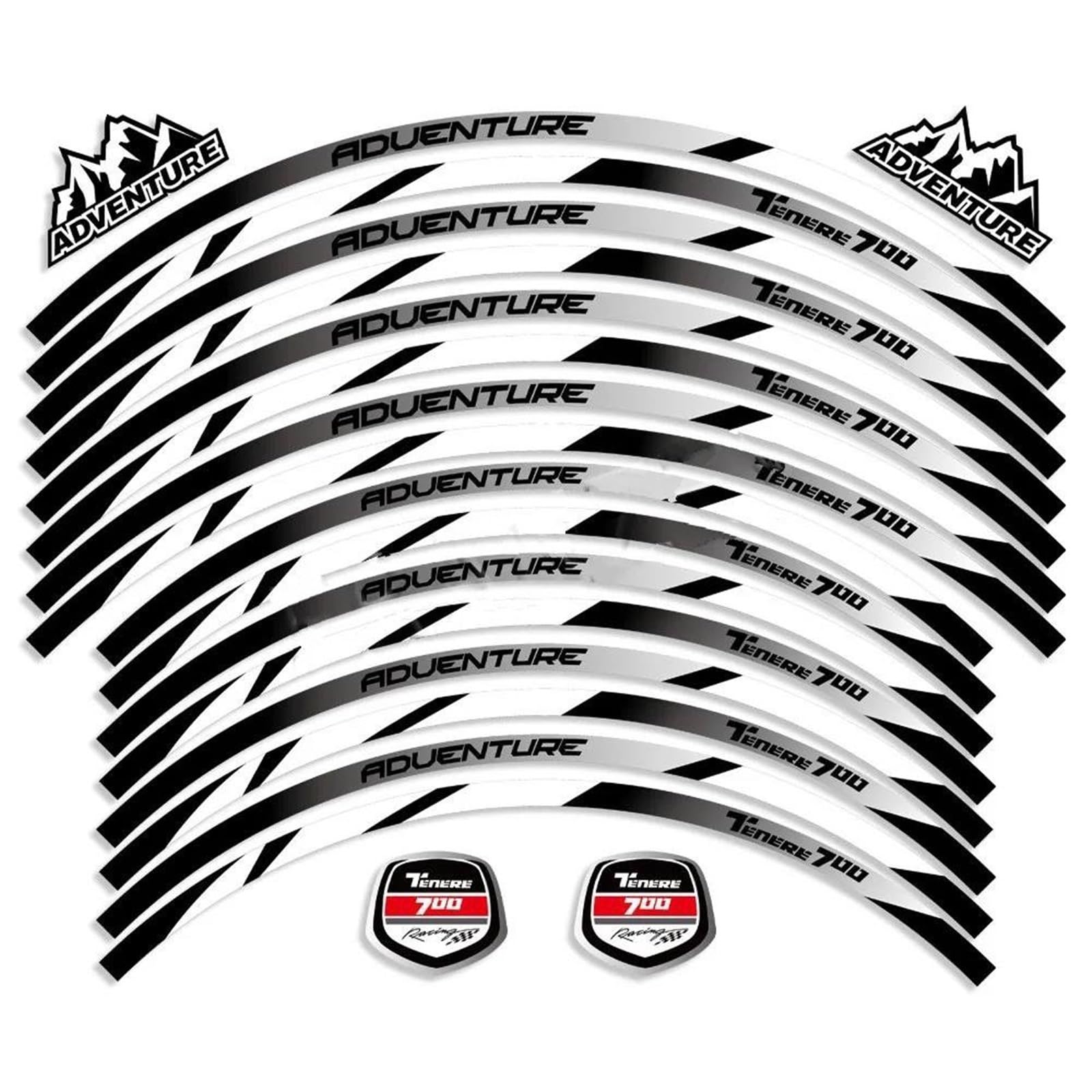 Reflective Motorcycle Accessories Wheel Stickers Decals Rim Stripe Tape for Yamaha TENERE 700 Tenere700 XTZ Decorative(Color4)