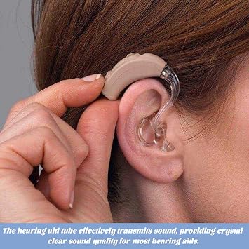 10pcs Hearing Aid Tubes,Lightweight Hearing Aid Tubes NHS, Suitable for Most Hearing Aids Tubes, Flexible Hearing Aid Tubing Replacement Professional Hearing Aid Supplies for Seniors
