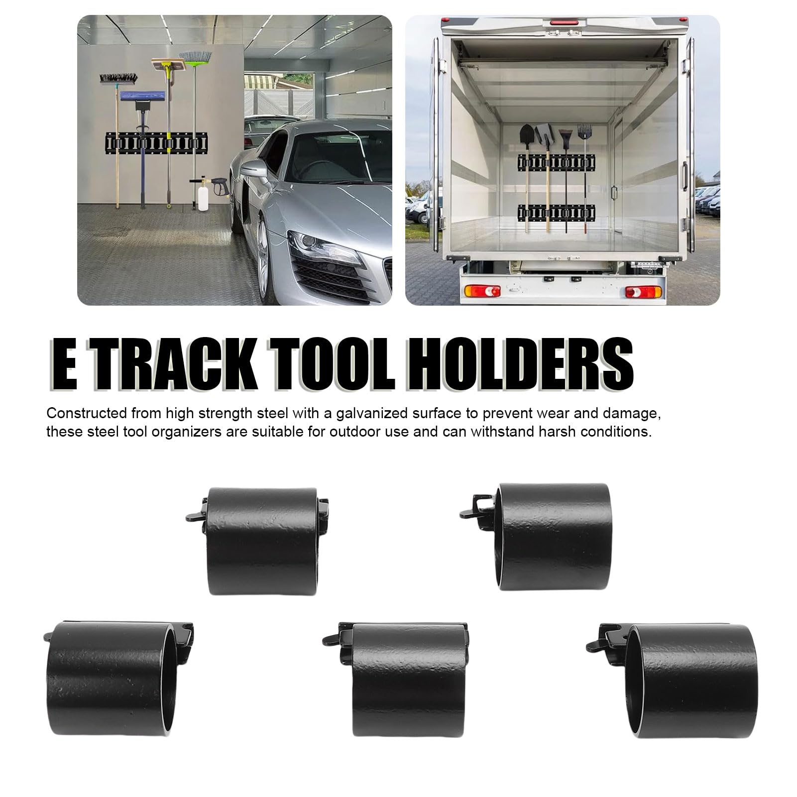 Yctze Supports D’outils E Track, Crochets Circulaires en Acier de 5,08
