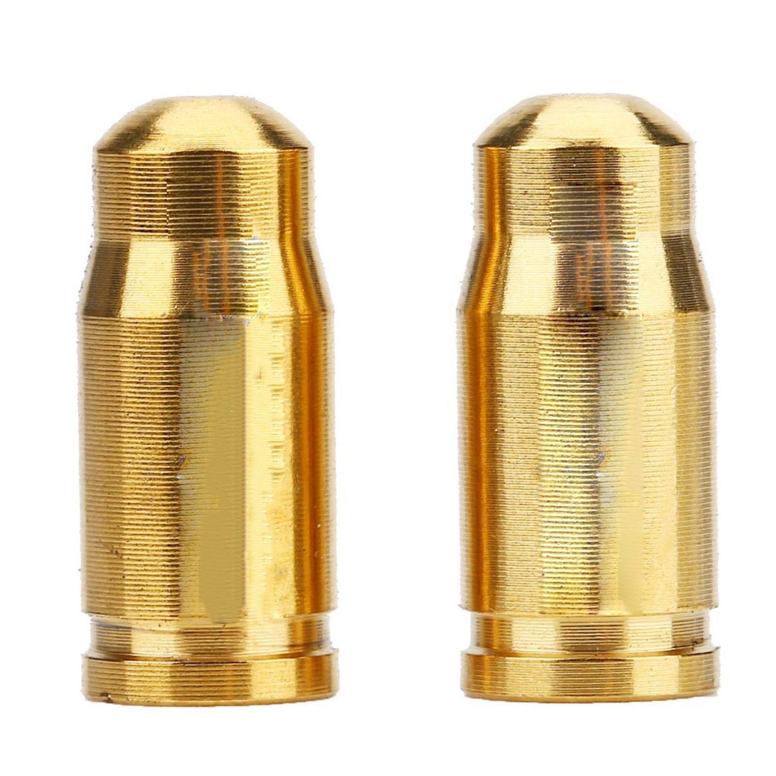 2 Pcs/Set Valve Cover Alloy Valve Cover Mountain Road Valve Cover for Inner Tube Gas Nozzle(Gold)