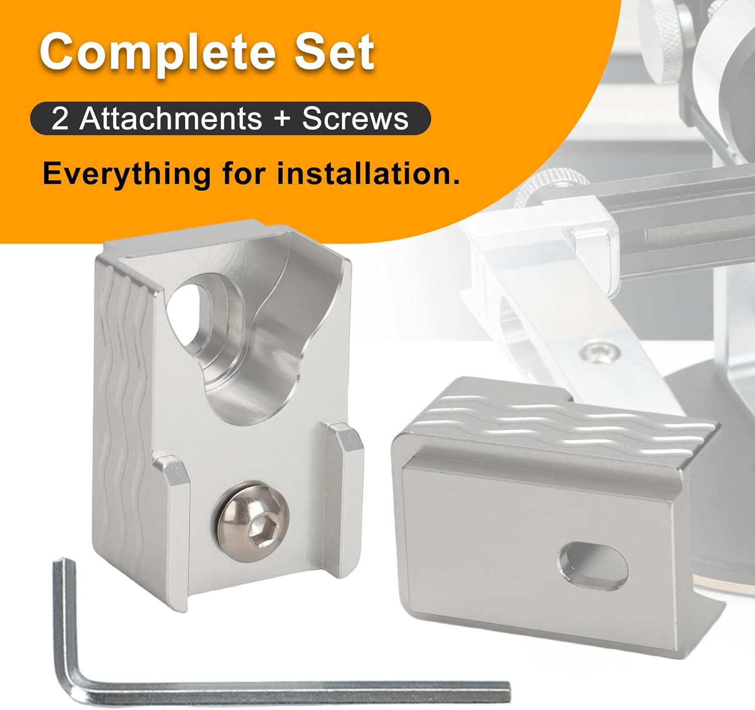 For Tormek Kadet K03 Pioneer L-Shaped Clamp Adapter, 2-Piece Attachment Set with Hex Key for Sharpening Flexibility