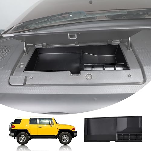 LLKUANG Bandeja de almacenamiento para salpicadero, caja de almacenamiento compatible con Toyota FJ Cruiser 2007-2021, organizador de consola