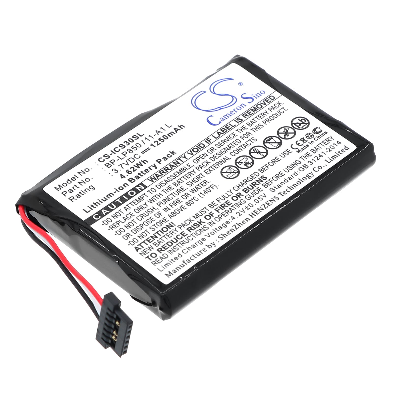 1250mAh GPS Replacement Battery,Compatible with S30,S50,S70,S80,S90,S90i