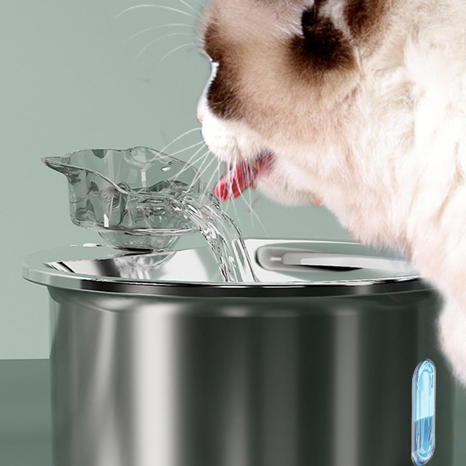 Fontana d'acqua per Animali Domestici Dispenser Automatico d'acqua in Acciaio Inossidabile Grande capacità con Filtrazione Circolante Pompa Silenziosa Design Leggero per Gatti e Cani di