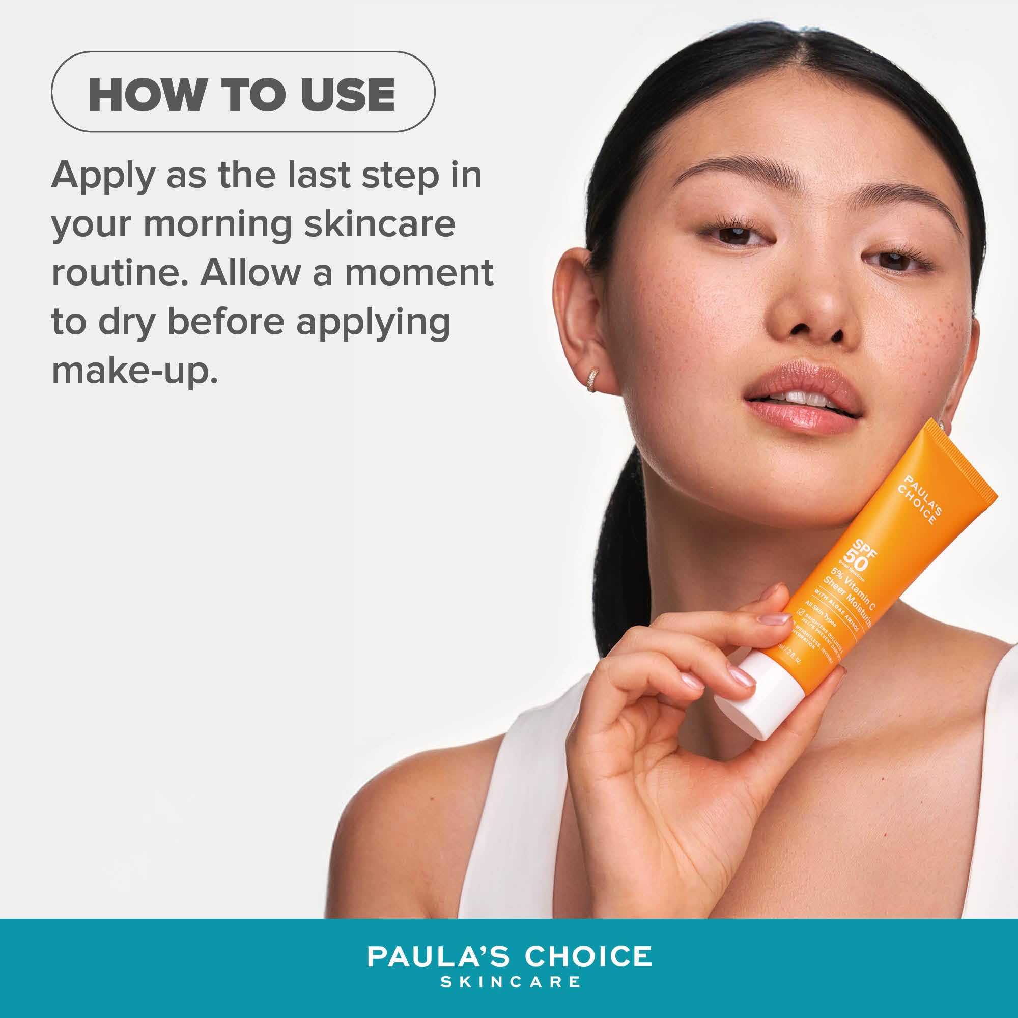 Paula's Choice 5% Vitamin C Tagescreme LSF 50, Gesicht Sonnencreme, 60 ml | Leichte Tagespflege Spenden Feuchtigkeit - für Strahlende, Geschützte Haut - Treatment, Feuchtigkeitspflege & Sonnenschutz