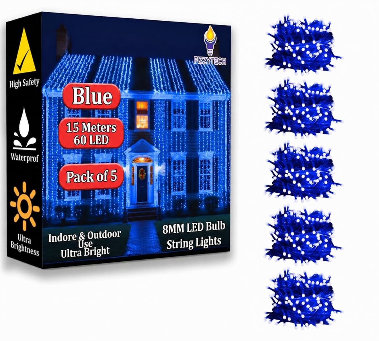 Fairy String Lights - 60 LED 15m Warm White -13