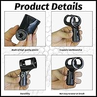 Vista 3 de Clip de micrófono de 4 piezas, clip de micrófono, clips de micrófono flexibles de goma, clip de micrófono de ángulo ajustable para soporte, soporte