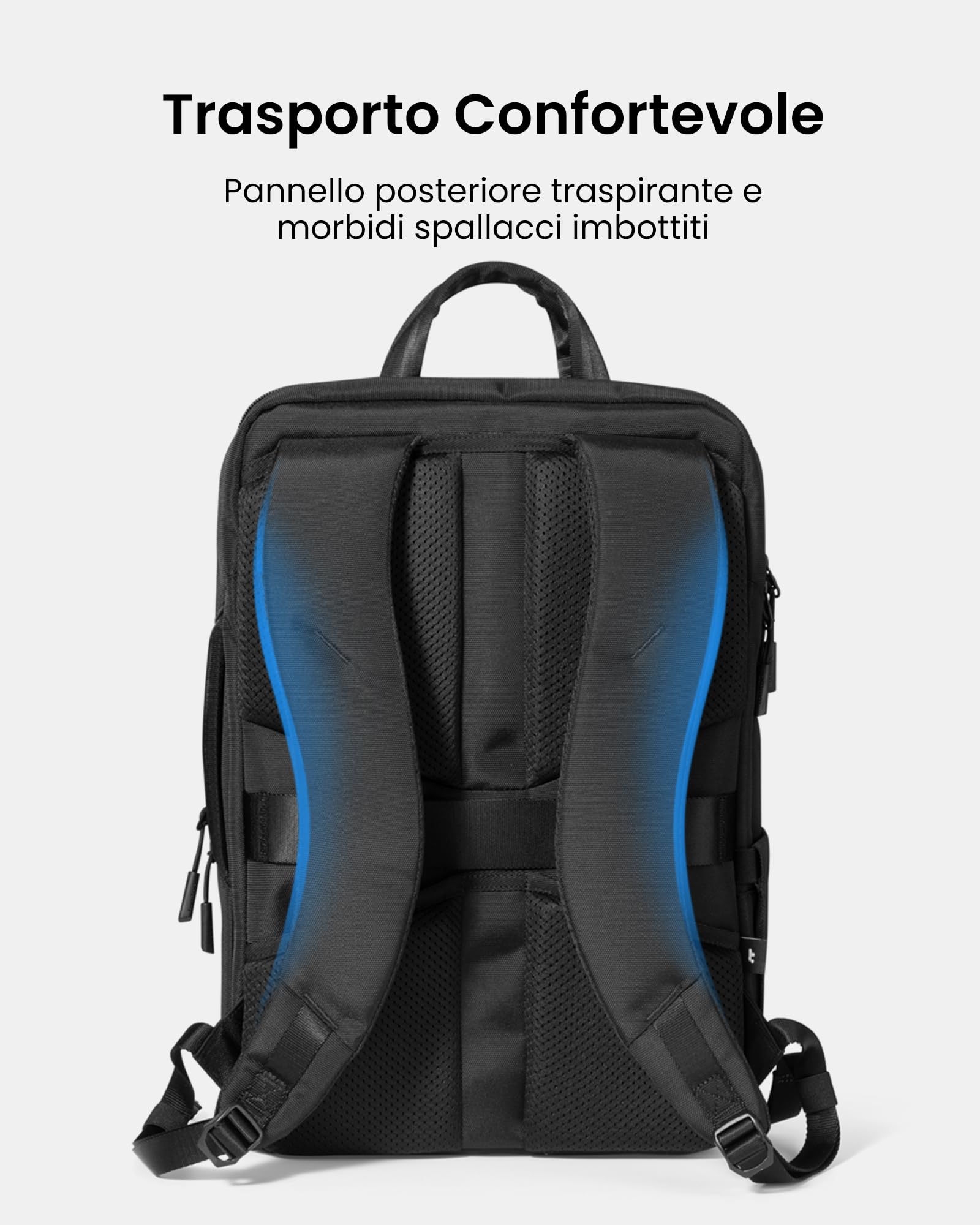 tomtoc Zaino Compatto per Computer da 15,6-17,3 Pollici, Zaino da 24L per Tutti i Giorni, Zaino Professionale, Borsa da Lavoro con Passaggio Cavi, per Lavoro, Spostamenti